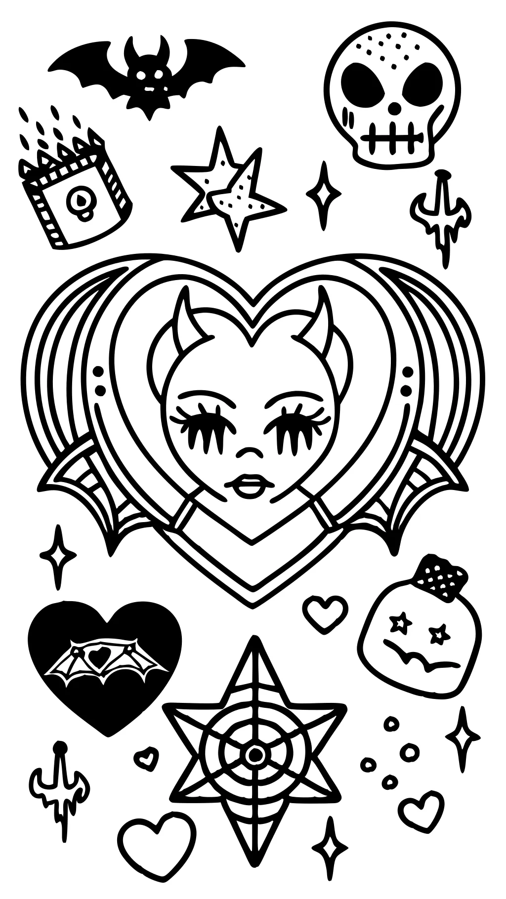 emo coloring pages